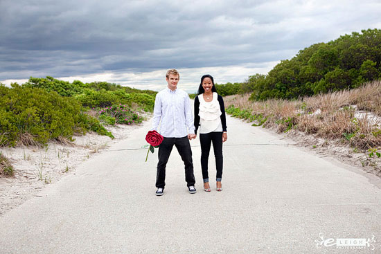 Okeoma & David's Fort Tilden Engagement: Beachy NYC Bliss