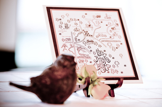 Hand-drawn Rock Estate map wedding detail