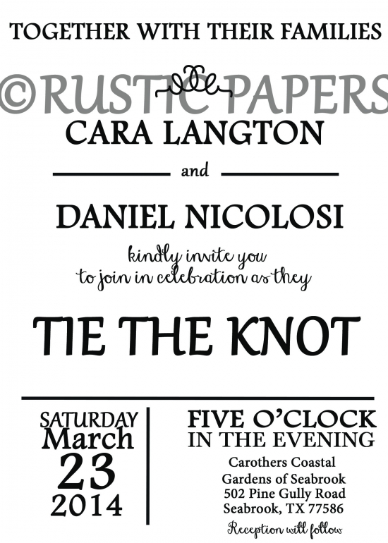Customizable Wedding Invitations: Rustic Papers & Envelopes