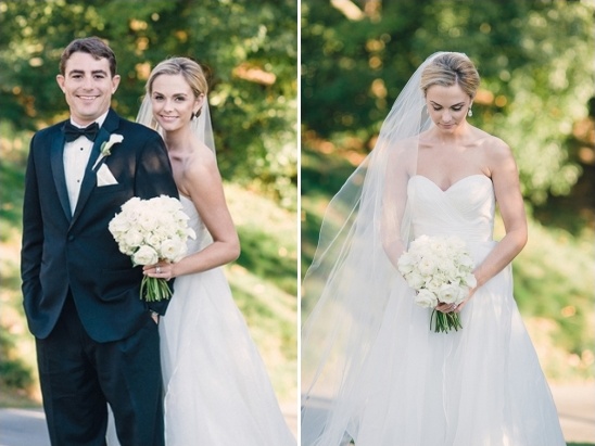 Joyful bride and groom on their wedding day outdoors