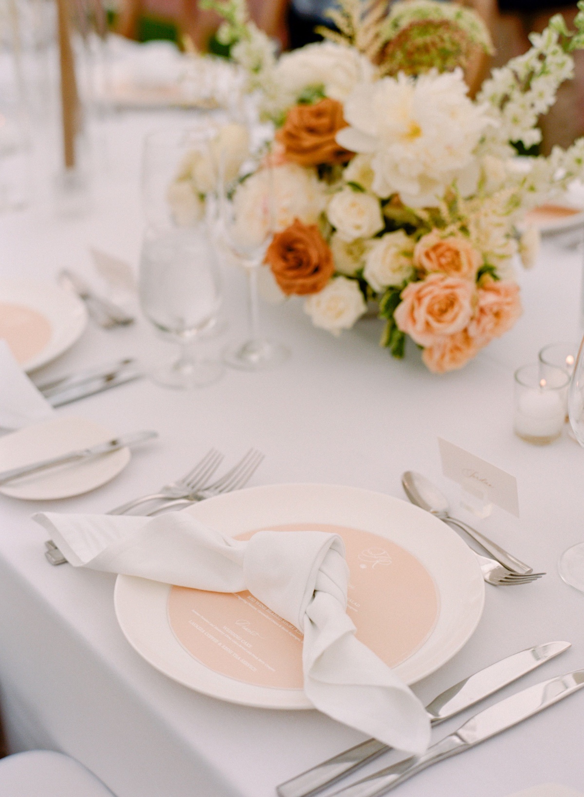 sunset palette tablescape 