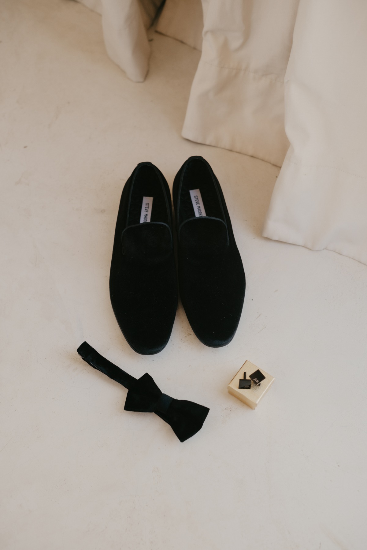 Mens velvet wedding loafers