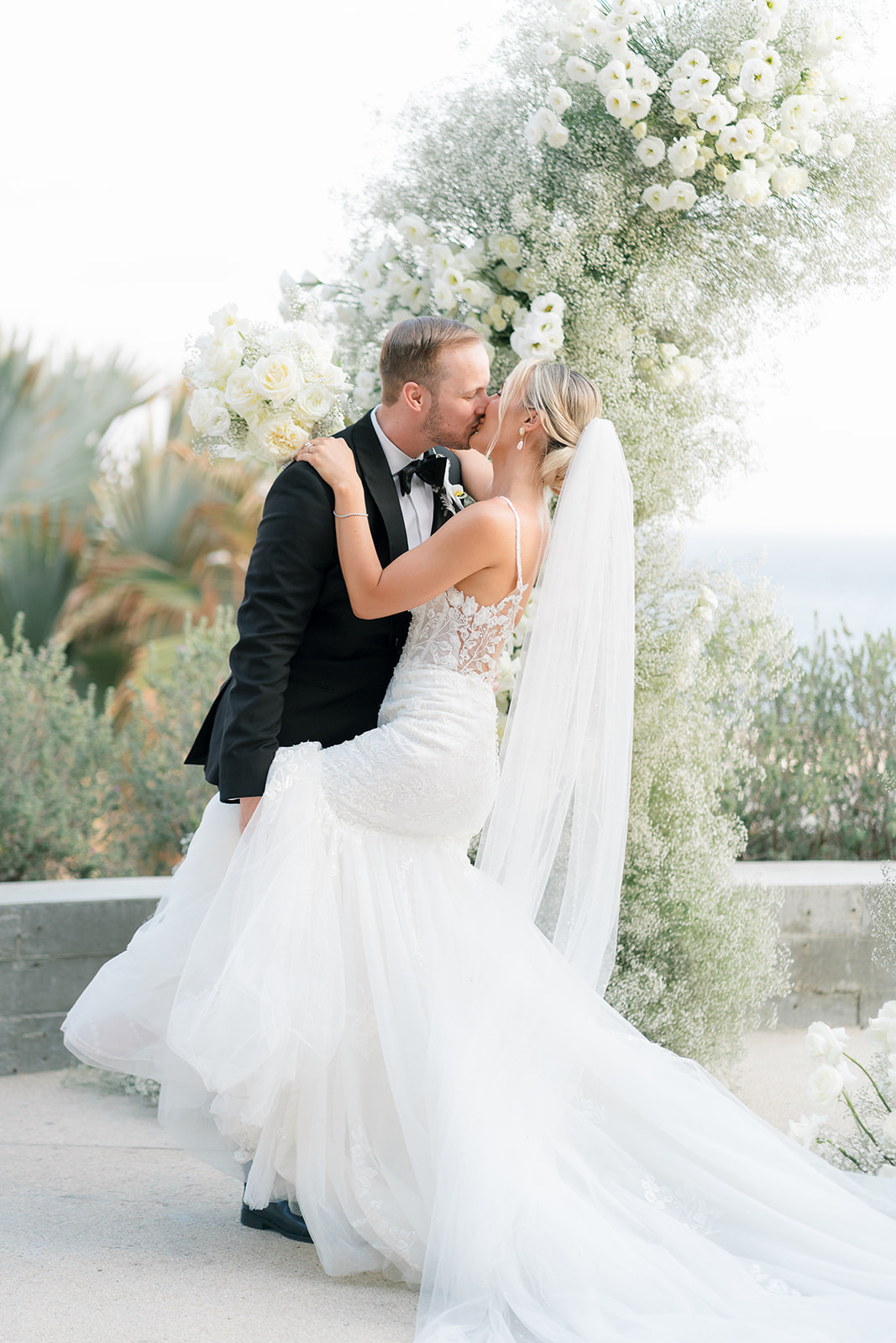 baby's breath floral arch