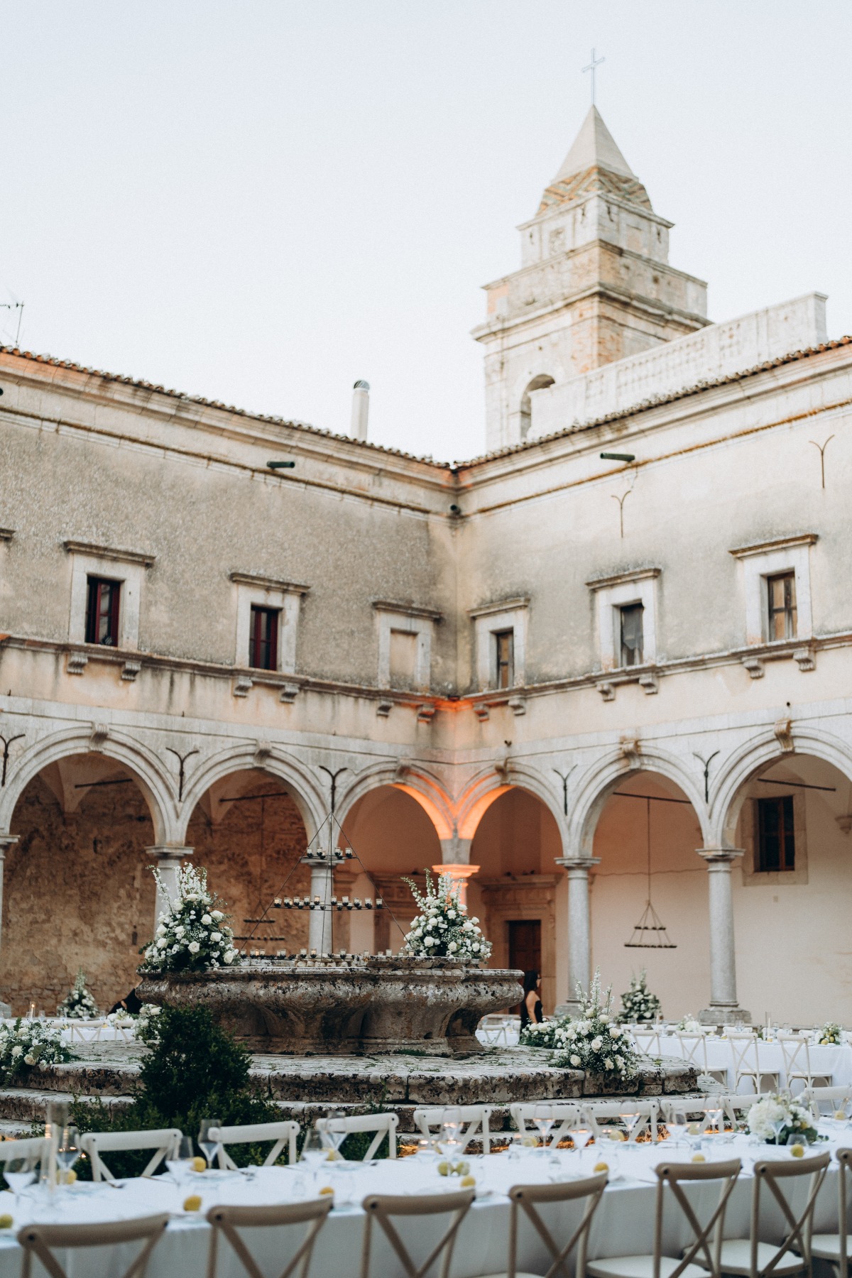 courtyard wedding reception
